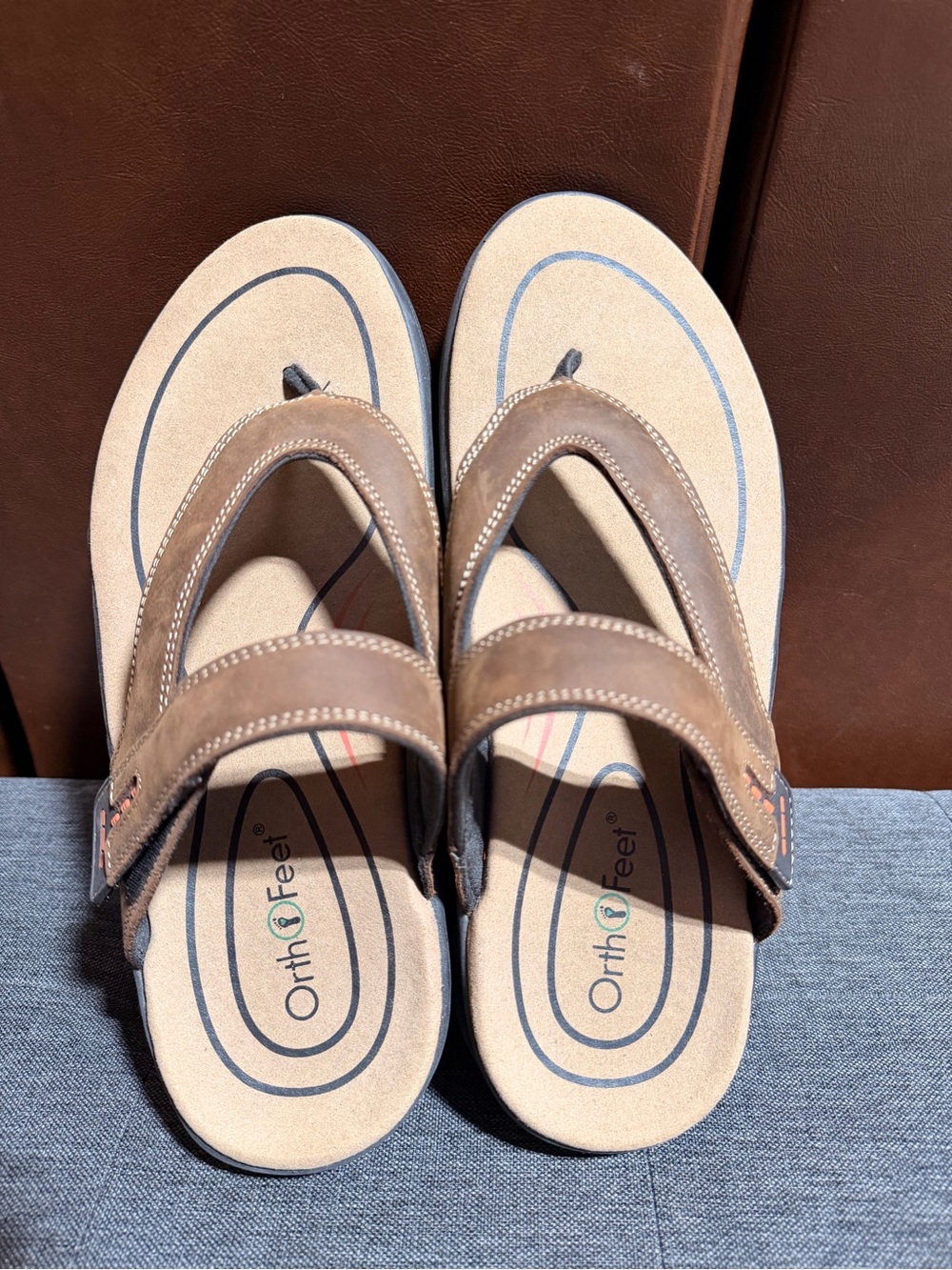 Men's Brown Orthofeet Sandals